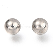 316L Surgical Stainless Steel Beads, No Hole/Undrilled, Solid Round, Stainless Steel Color, 7mm(STAS-H139-02C-P)