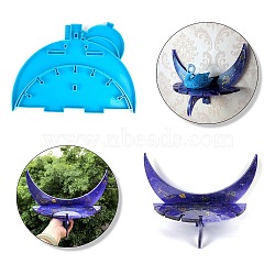 Moon Crystal & Dowsing Pendulum Holder DIY Silicone Molds, Resin Casting Molds, for UV Resin, Epoxy Resin Craft Making, Deep Sky Blue, 297x216x12mm, Inner Diameter: 62~100x106~292mm(DIY-F142-04)