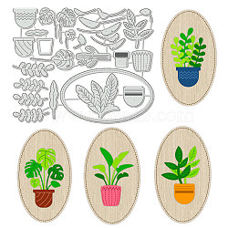 Potted Plant Carbon Steel Cutting Dies Stencils, for DIY Scrapbooking, Photo Album, Decorative Embossing Paper Card, Greeting Card Mold, 140x172x0.8mm(DIY-WH0309-2466)