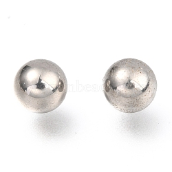 Non-Tarnish 316L Surgical Stainless Steel Beads, No Hole/Undrilled, Solid Round, Stainless Steel Color, 7mm(STAS-H139-02C-P)