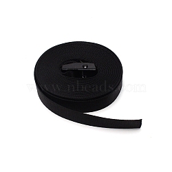 Nylon Fixed Strap, with Zinc Alloy Clasps, Flat, Black, 5000x25.5mm(AJEW-WH0237-87C)