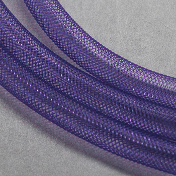 Plastic Net Thread Cord, DarkSlate Blue, 4mm, 50Yards/Bundle(150 Feet/Bundle)