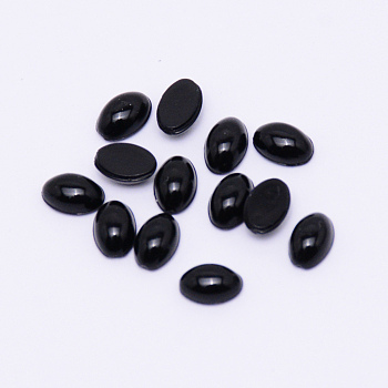 Acrylic Craft Eyes, Doll Eye, for Doll Making, Oval, Black, 6x4x2mm