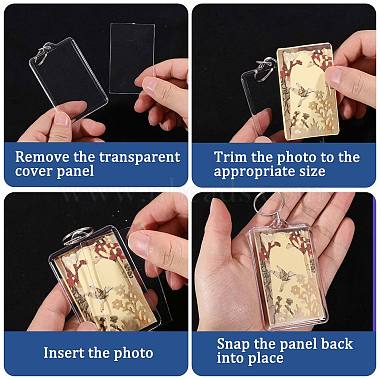 24 Bags Acrylic & Iron Photo Frame Keychains(AJEW-GL0003-43)-4