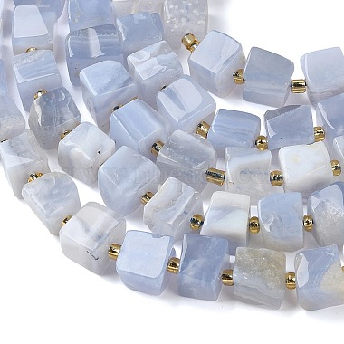 Natural Blue Lace Agate Beads Strands(G-G053-B23-01)-4