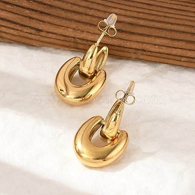 304 de acero inoxidable aretes(EJEW-M073-04G-02)-5