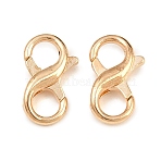 Alloy Lobster Claw Clasps, Number 8, Golden, 18x10.5x4.5mm, Hole: 5mm(AL-CBAA02B-01G)