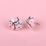 Acrylic Pendants, with Brass Findings, Umbrella Charm, White, 24x19mm(FIND-SZC0010-331)