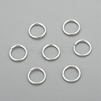 304 Stainless Steel Open Jump Rings, Round, Silver, 19 Gauge, 8x0.9mm, Inner Diameter: 6.2mm(X1-STAS-H380-10S-S)
