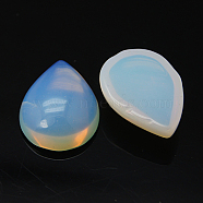 Opalite Cabochons, teardrop, Alice Blue, 18x13x5mm(G-J071-13x18mm-08)