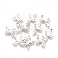 201 Stainless Steel Pendants, Frog, Stainless Steel Color, 13x10x1mm, Hole: 1mm(STAS-Q201-T157)