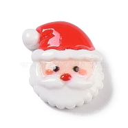 Opaque Christmas Theme Resin Cabochons, Santa Claus, 13.5x12.5x6.5mm(RESI-H162-06J)