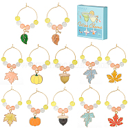 Autumn Theme Alloy Enamel with Glass Wine Glass Charms, with Brass Hoop Earring Findings, Leaf/Pumpkin/Pine Cone, Mixed Color, 39~56mm, 6 style, 2pcs/style, 12pcs/set
(AJEW-SC0002-12)