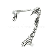 316 Surgical Stainless Steel Cuff Earrings, Left, Eagle, 52.5x37mm(EJEW-E300-17AS-05)