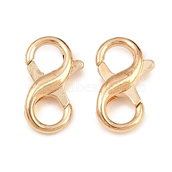 Alloy Lobster Claw Clasps, Number 8, Golden, 18x10.5x4.5mm, Hole: 5mm(AL-CBAA02B-01G)