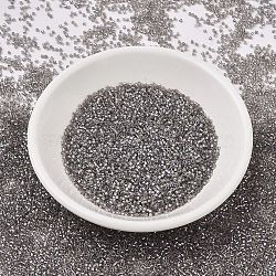 MIYUKI Delica Beads, Cylinder, Japanese Seed Beads, 11/0, (DB1772) Sparkling Pewter Lined Crystal AB, 1.3x1.6mm, Hole: 0.8mm, about 10000pcs/bag, 50g/bag(SEED-X0054-DB1772)