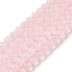 Natural & Dyed Malaysia Jade Bead Strands, Round, Pink, 4mm, Hole: 0.8mm, about 92pcs/strand, 15 inch(X-G-A146-4mm-A16)