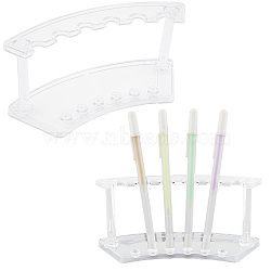 6 Hole Plastic Pen Holder, Clear, 180x64x75mm(ODIS-WH20015-01A)