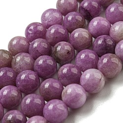 Natural Dyed Yellow Jade Beads Strands, Round, Old Rose, 8.5mm, Hole: 1mm, about 46pcs/strand, 14.96''(38cm)(G-Q160-A01-01E)