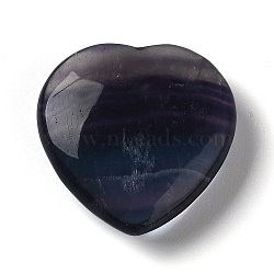 Natural Fluorite Heart Love Stone, Pocket Palm Stone for Reiki Balancing, 30.5x30x10mm(G-Z001-04)