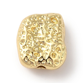 Rack Plating Brass Beads, Long-Lasting Plated, Lead Free & Cadmium Free, Nuggets, Real 18K Gold Plated, 12x10x5mm, Hole: 1mm