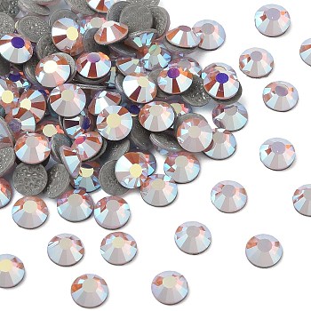 Preciosa&reg Crystal Hotfix Flatback Stones, Czech Crystal, Round(438 11 612 Chaton Rose VIVA 12 &reg), 71350 200 Rose Opal AB, SS6(1.9~2.1mm)