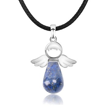 Angel Natural Lapis Lazuli Pendant Necklaces, No Size
