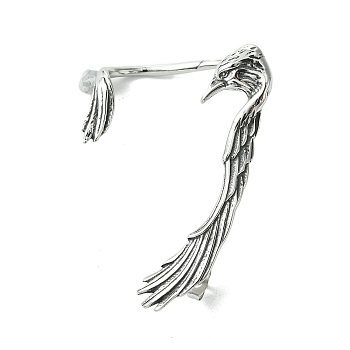 316 Surgical Stainless Steel Cuff Earrings, Left, Eagle, 52.5x37mm
