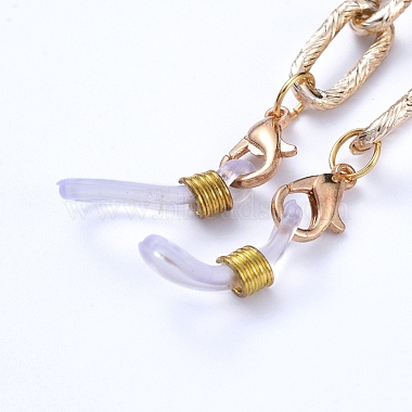 Clip de papel de aluminio cadenas gafas cordón para el cuello(AJEW-EH00027-01)-2
