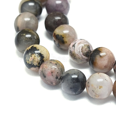 Natural Rhodonite Beads Strands(X-G-G828-02-8mm)-3