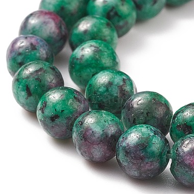 Round Dyed Natural Gemstone Bead Strands(G-R345-8mm-15)-3