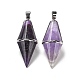 Natural Amethyst Pointed Pendants(G-F763-04P-05)-1