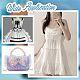 Polyester Elastic Pleated Lace Ribbon(OCOR-WH0036-70B)-5