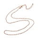 Brass Cable Chain Necklaces(X-NJEW-K123-05RG)-2