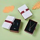 Kraft Cotton Filled Rectangle Cardboard Jewelry Set Boxes with Bowknot(CBOX-N006-03)-6