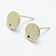 Brass Stud Earring Findings(X-KK-F728-22G-NF)-1