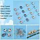 Elite 8Pcs 4 Colors Alloy Crystal Glass Rhinestone Lobster Claw Clasps with 40Pcs 4 Colors Iron Open Jump Rings(ALRI-PH0001-25)-6