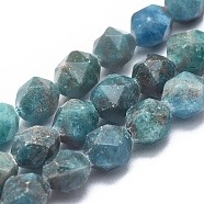 Natural Apatite Beads Strands, Faceted, Round, Star Cut Round Beads, 9~10mm, Hole: 1.2mm, about 38~40pcs/Strand, 14.5 inch~15.9 inch(37~40.5cm)(G-K303-B14-10mm)