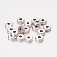 Tibetan Style Spacer Beads, Lead Free & Cadmium Free, Antique Silver Color, Rondelle, 8x3mm, hole: 2mm, about 29pcs/20g(Y-K0968041)