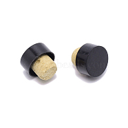 Wood Cork Bottle Stoppers, with Plastic Cover, Bottle Tampions, Black, 26~26.5x19~29.5mm(FIND-WH0096-03)