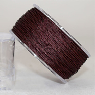 Nylon Thread Cord, For Jewelry Making, Coconut Brown, 0.4mm, about 196.85 yards(180m)/roll(NWIR-E028-01H-0.4mm)