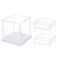 SUPERFINDINGS Transparent Acrylic & Plastic Display Box, for DIY Display, Toy Storage Box, Clear, 85~120x85~120x30~113mm(CON-FH0001-43)