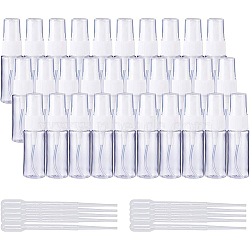 PET Plastic Refillable Lotion Perfume Pump Spray Bottle and 2ml Disposable Plastic Dropper, Transfer Graduated Pipettes, Clear, 9.35x2.4cm(MRMJ-BC0001-13)