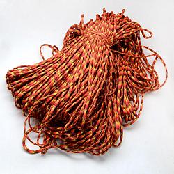7 Inner Cores Polyester & Spandex Cord Ropes, for Rope Bracelets Making, Orange Red, 4mm, about 109.36 yards(100m)/bundle, 420~500g/bundle(RCP-R006-073)