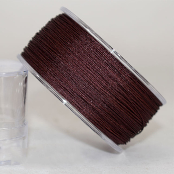 Nylon Thread Cord, For Jewelry Making, Coconut Brown, 0.4mm, about 196.85 yards(180m)/roll