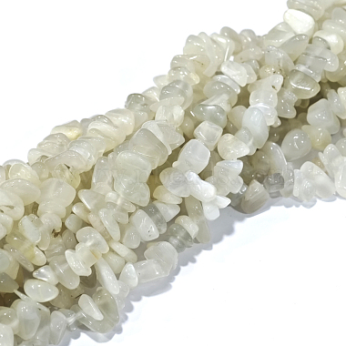 Brins de perles de pierre de lune blanche naturelle(X-G-E271-112)-2