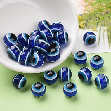 Round Evil Eye Resin Beads(X-RESI-R159-12mm-08)-6