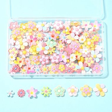100Pcs 8 Styles Translucent & Opaque Resin Cabochons(RESI-FS0002-32)-6