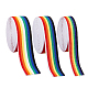 6 Yards 3 Style Flat Rainbow Color Polyester Elastic Cord/Band(EC-FG0001-01)-1