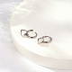 3 Pairs 3 Style 304 Stainless Steel Dangle Hoop Earrings Set(ZS0378)-4